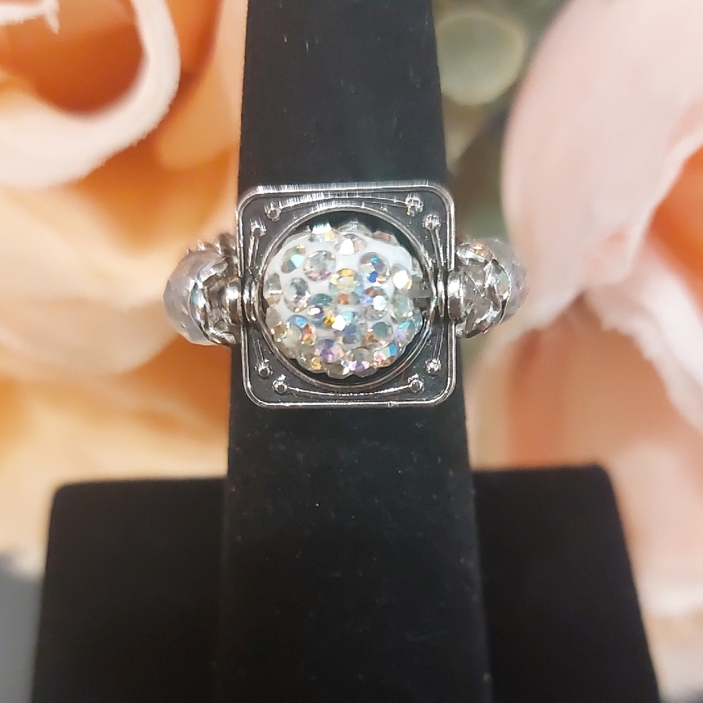 Handmade Elegant Silver Crystal Ring - SEE BELOW FOR CUSTOM SIZING👇